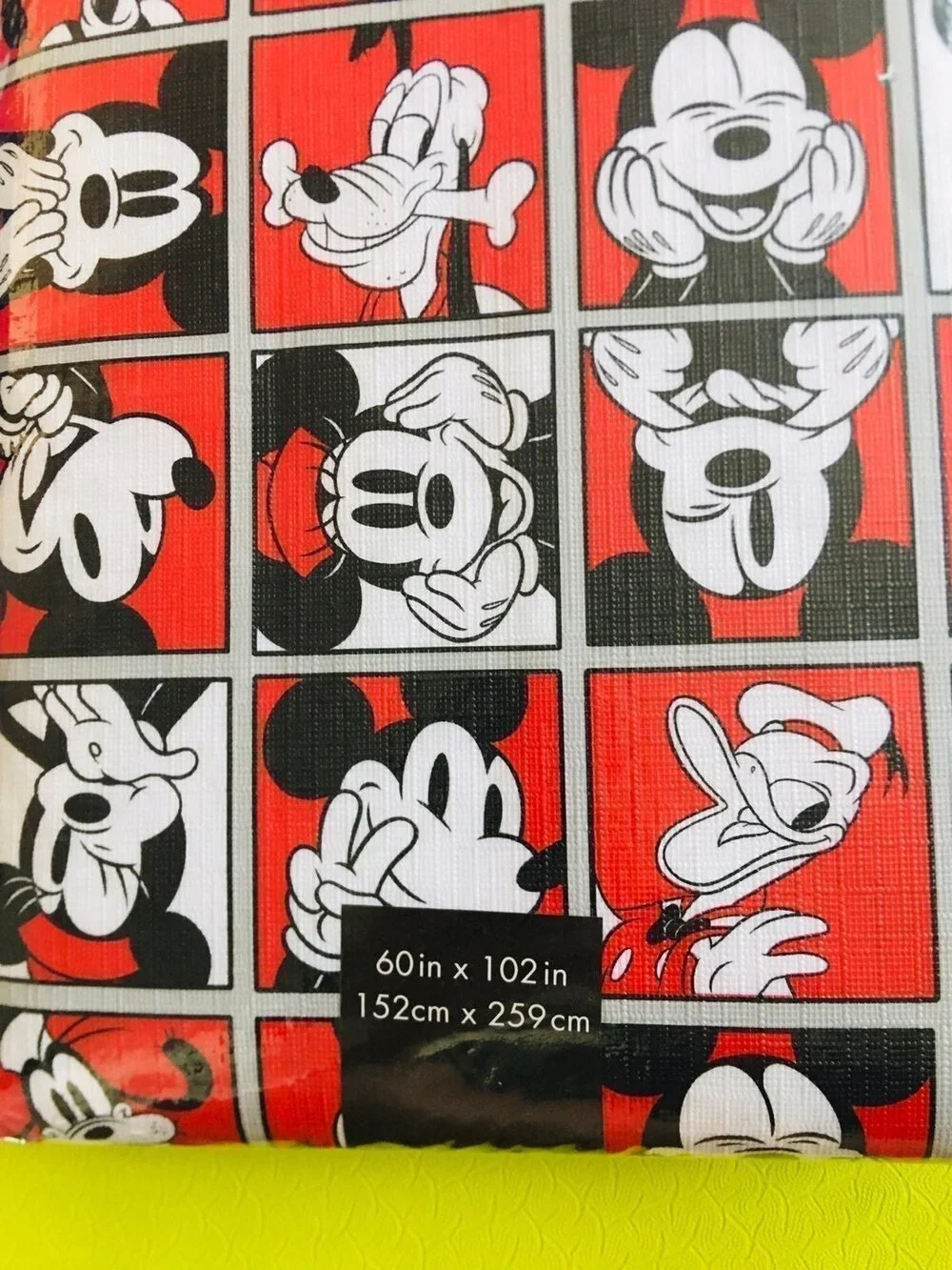 New❤️Mickey Mouse PEVA Flannelback Tablecloth